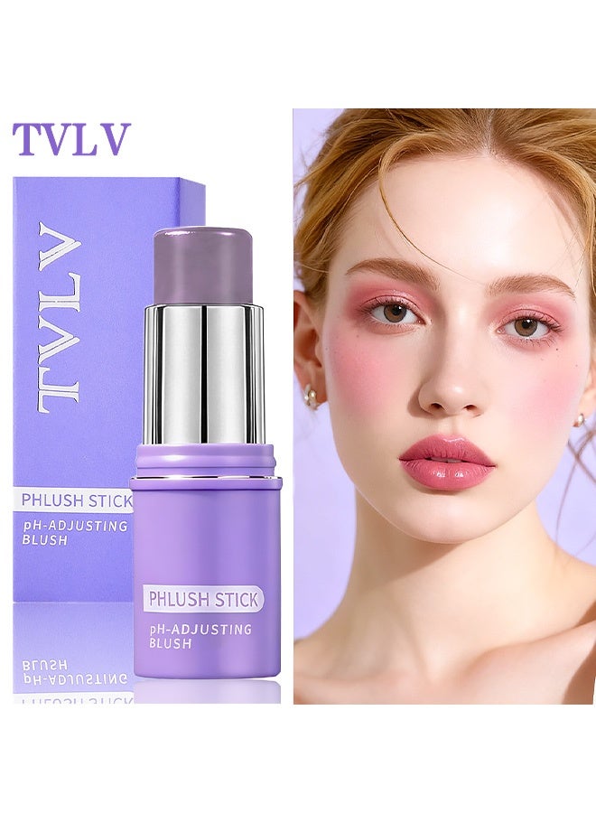 TVLV Color-changing blush stick - dual-purpose lipstick and eyeshadow for lips and cheeks - temperature-changing matte lip and cheek powder blush 8g - Image 1